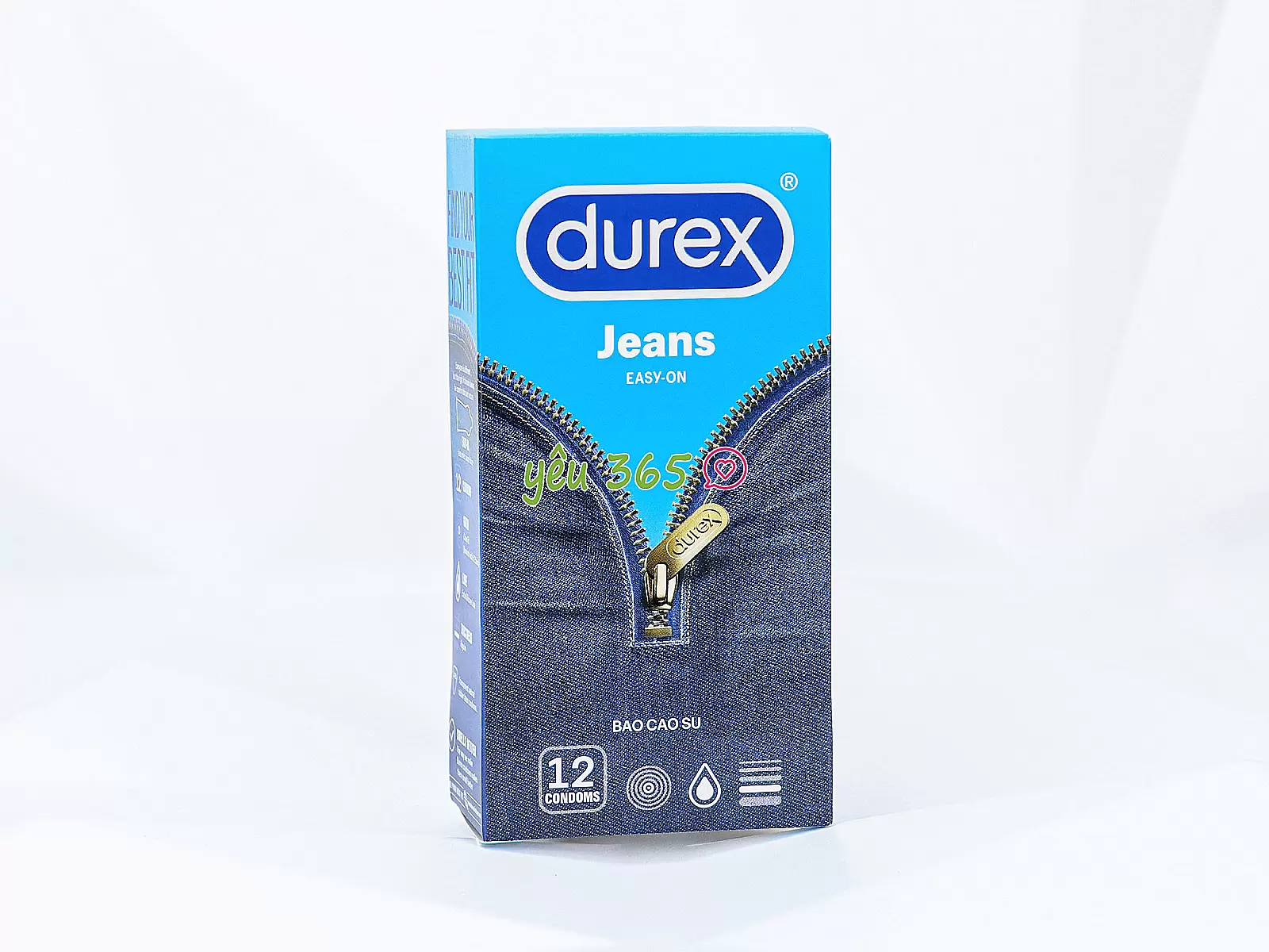 Bao cao su Durex Jeans Easy On mỏng nhẹ giúp tăng cảm giác chân thật