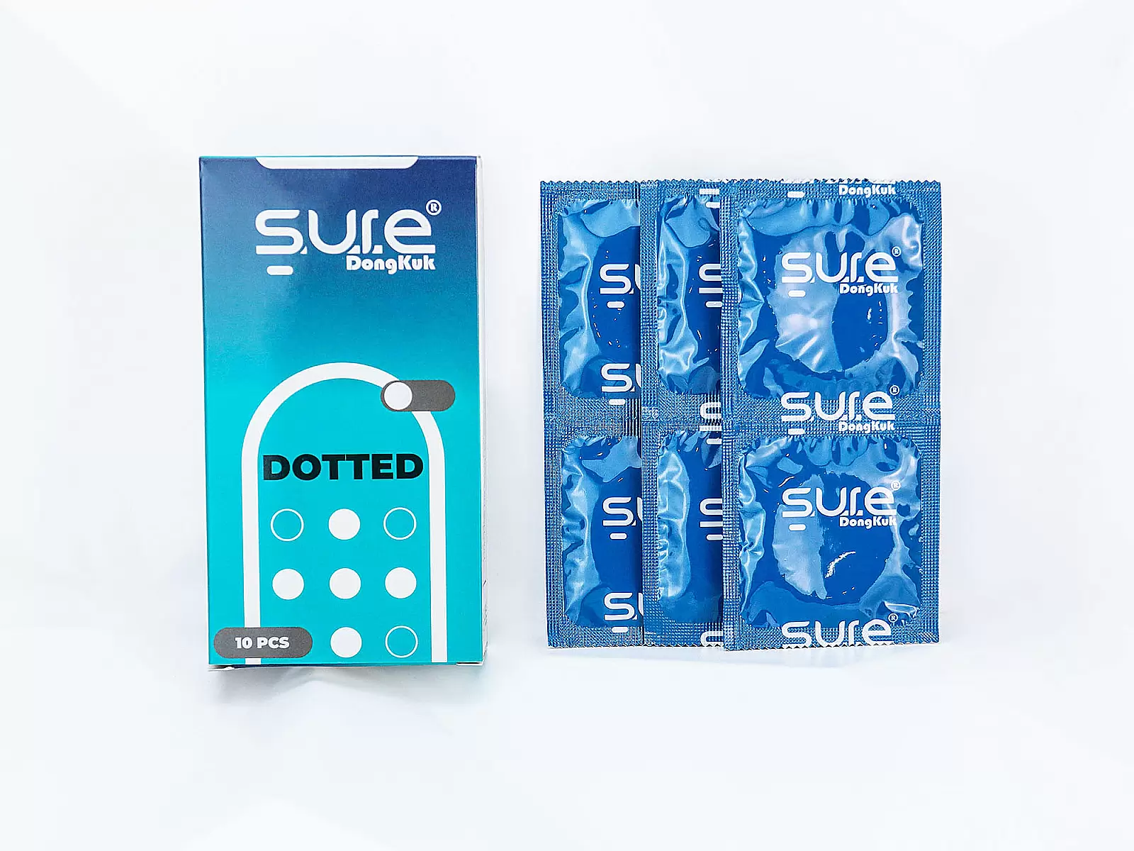 Bao cao su Sure Dongkuk Dotted 10 bao bề mặt gai nổi ma sát kích thích