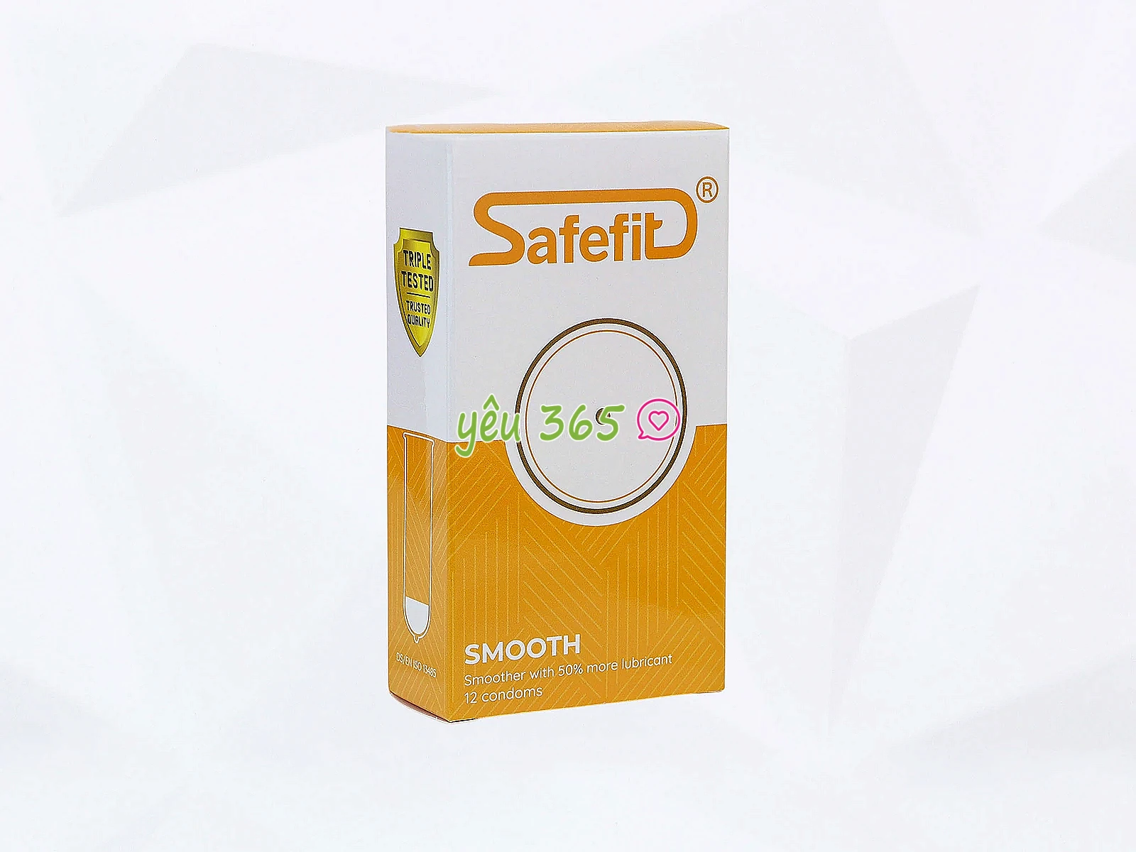Bao cao su Safefit Smooth bôi trơn nhiều hơn giúp giảm ma sát, mang lại cảm giác êm ái