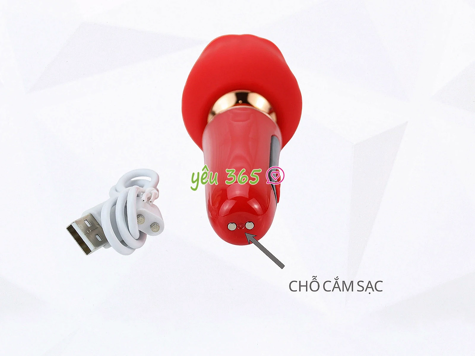 Máy massage điểm G nhánh hoa hồng đỏ