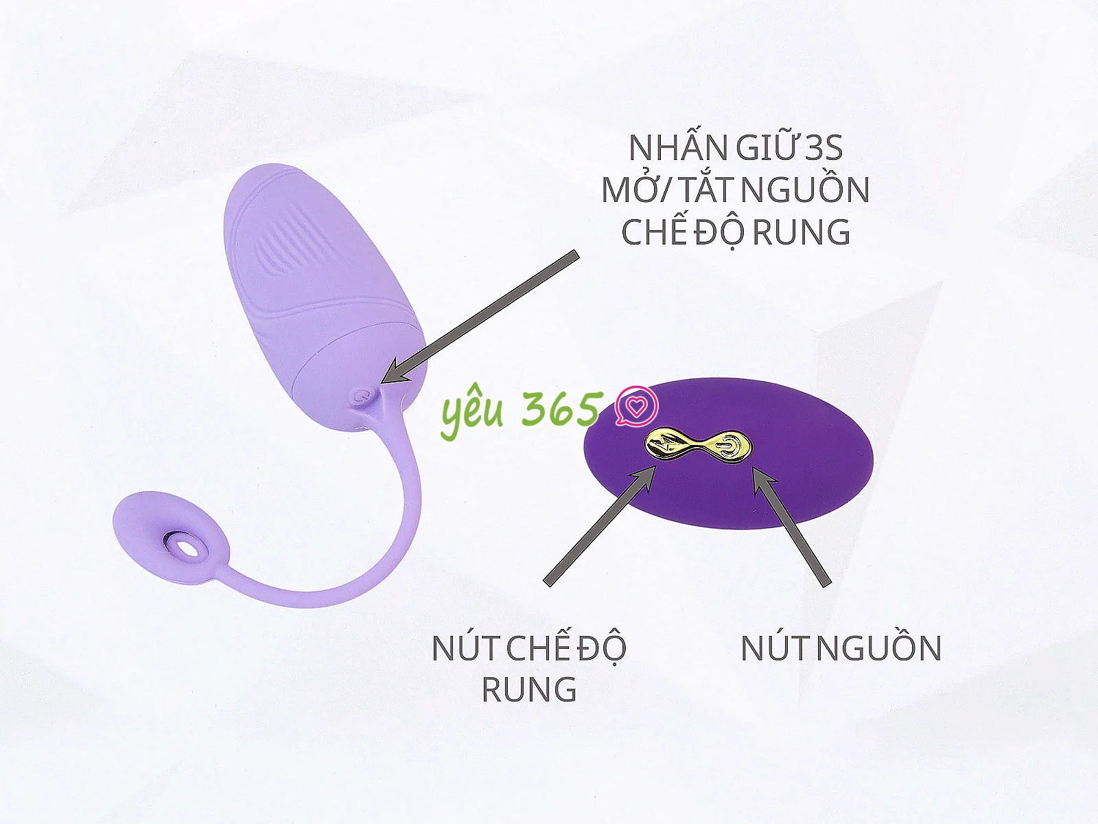 Trứng rung tình yêu Small Fish kèm điều khiển