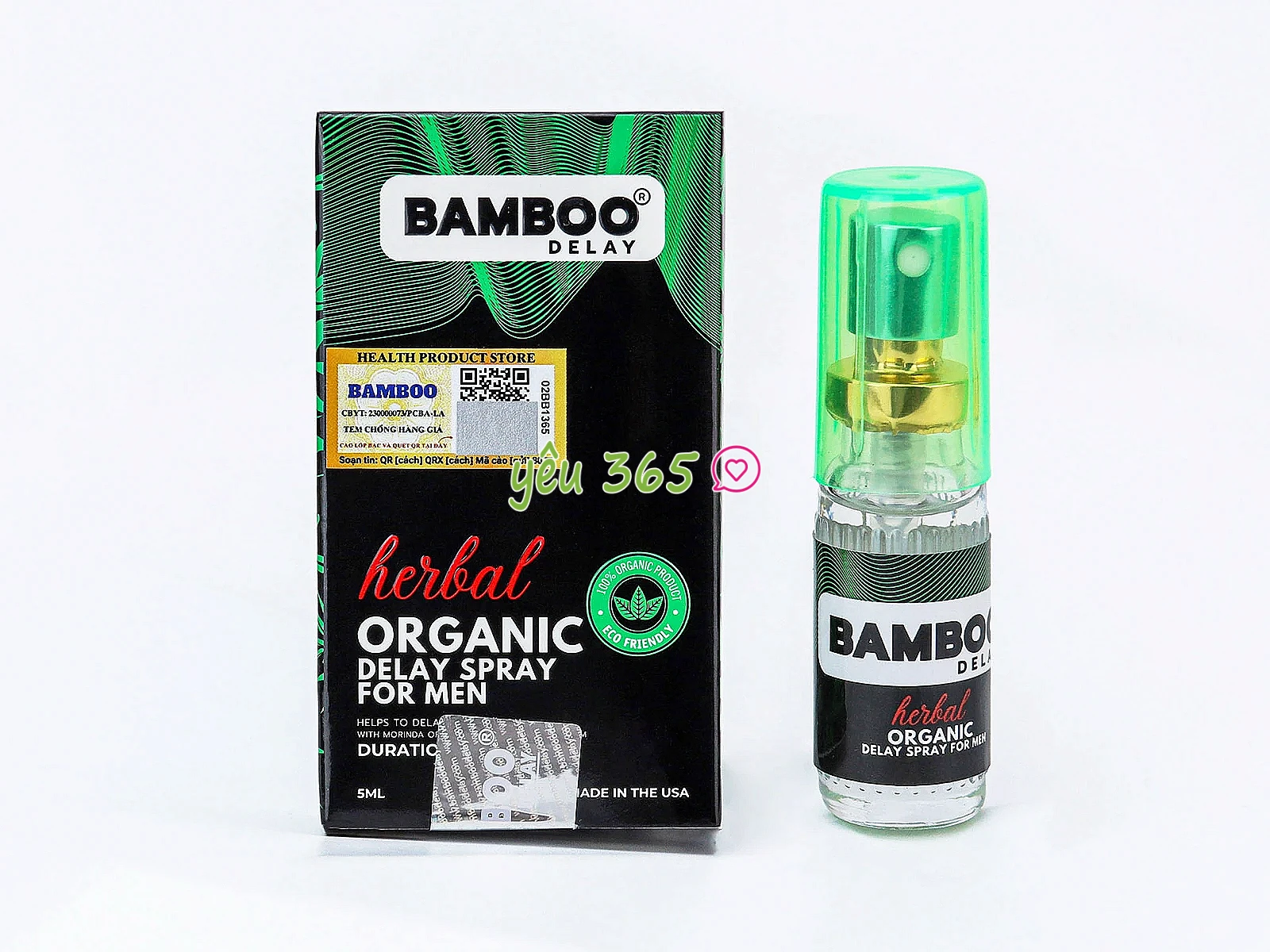Chai xịt kéo dài thời gian Bamboo Herbal Organic Delay Spray For Men