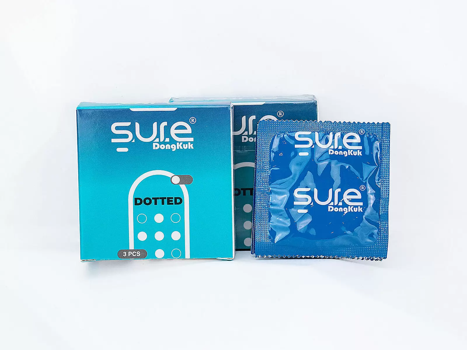 Bao cao su Sure Dongkuk Dotted 3 bao bề mặt gai nổi ma sát kích thích