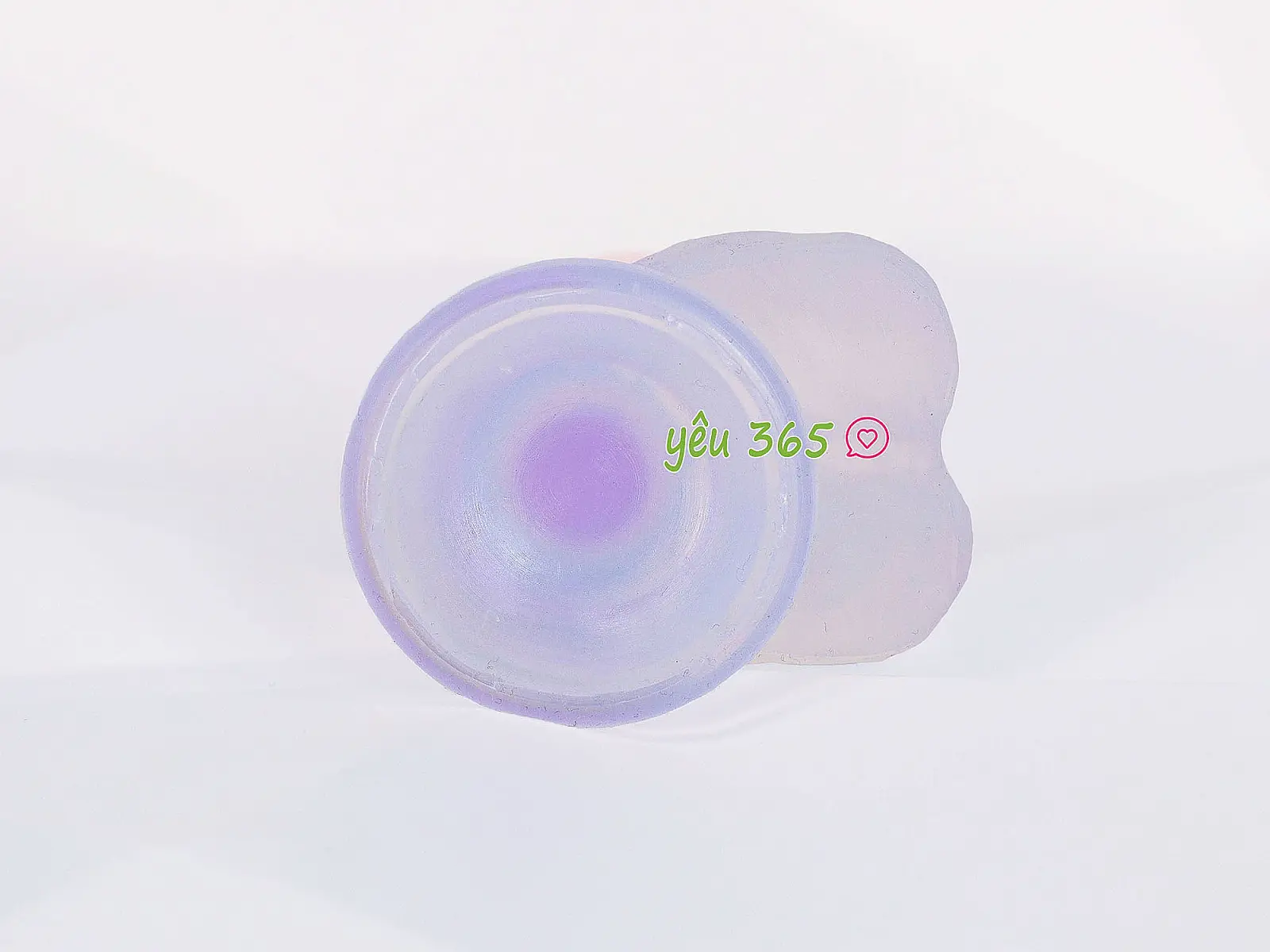 Dương vật giả có đế Jelly Dildo trong suốt 7 sắc màu cầu vồng