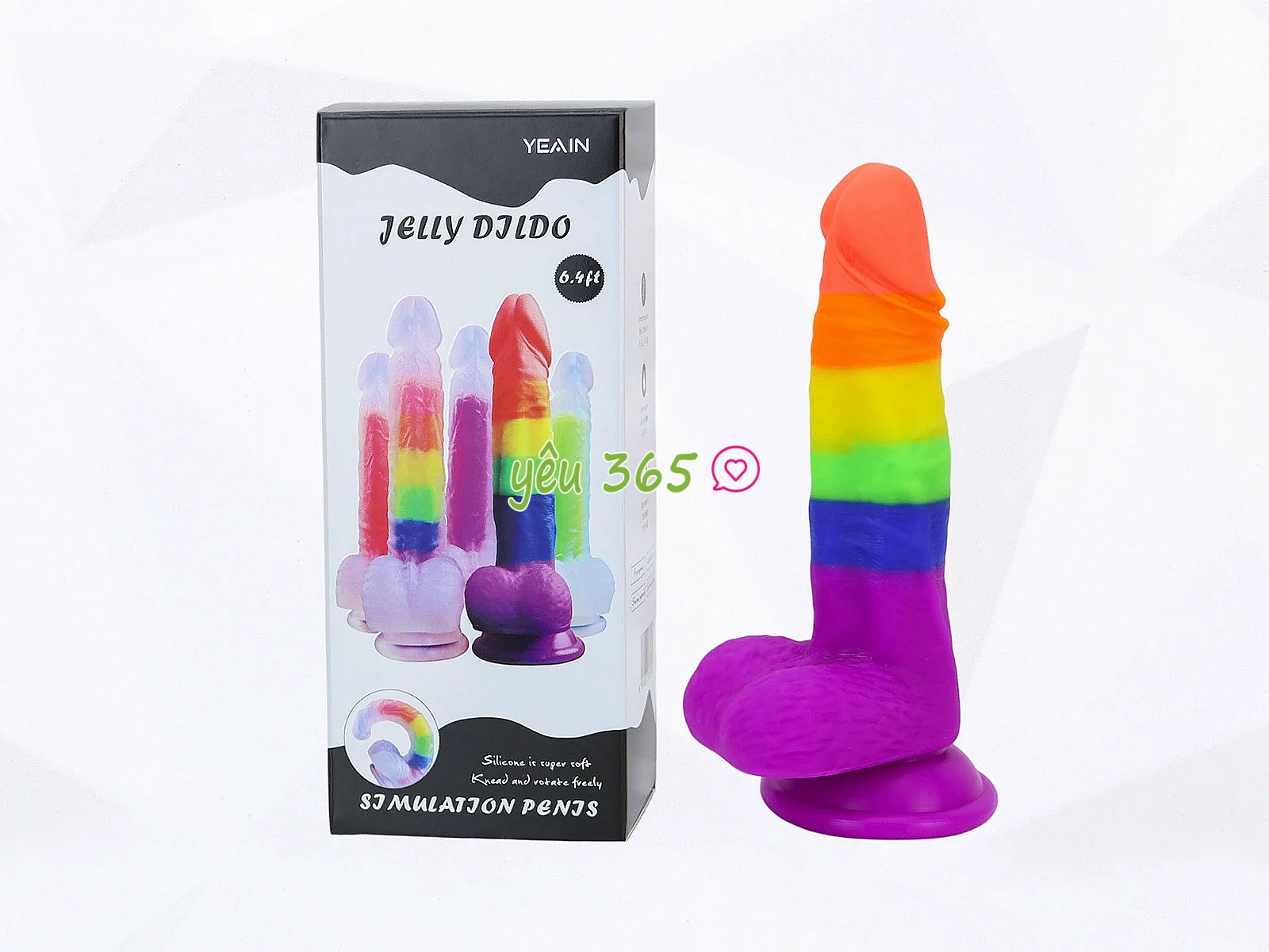 Dương vật giả có đế Jelly Dildo 7 màu