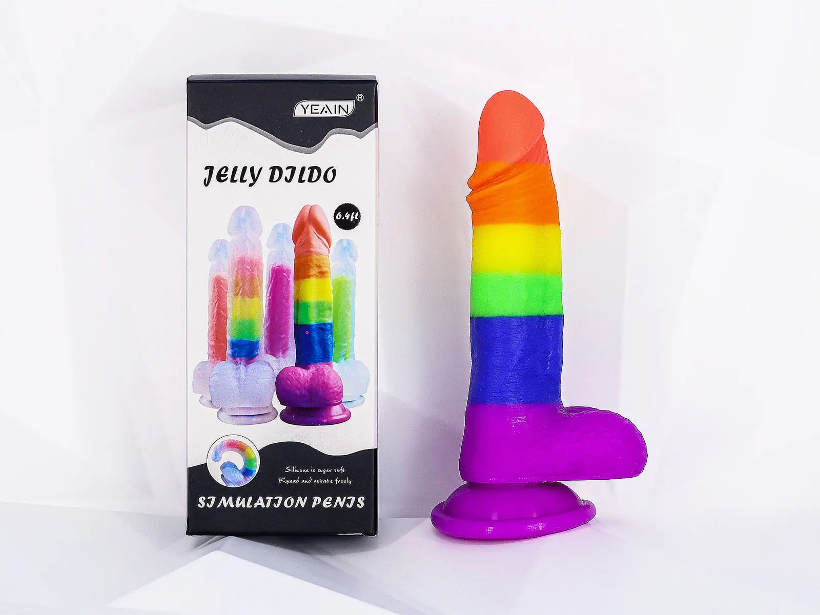 Dương vật giả có đế Jelly Dildo 7 màu