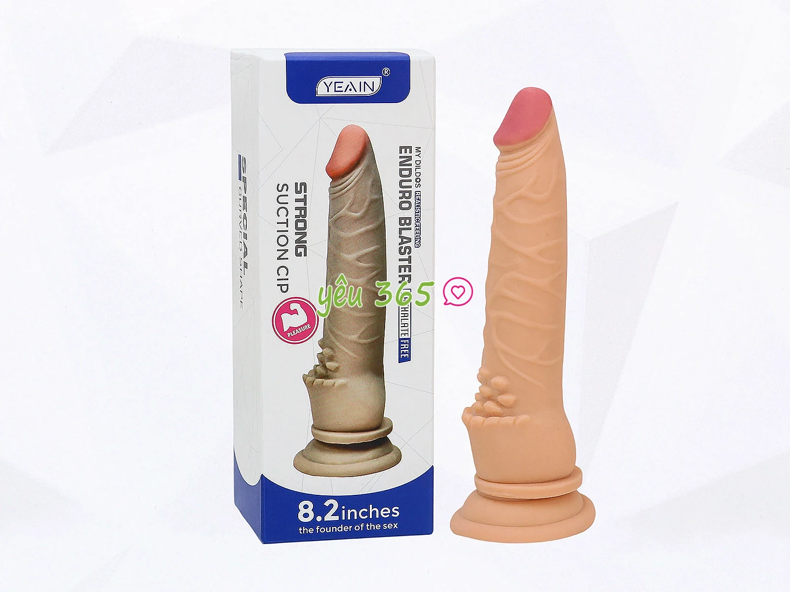 Dương vật giả có đế YEAIN Enduro Blaster gân nổi
