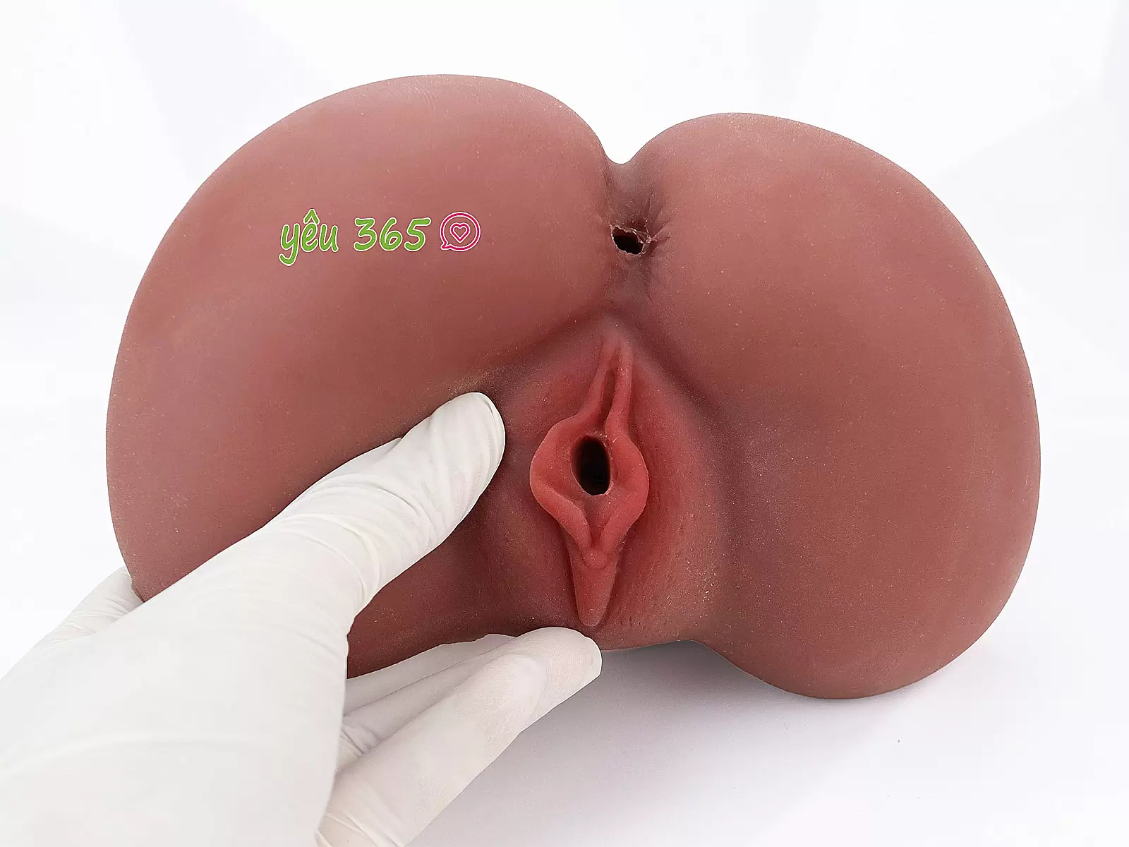 Âm đạo giả chổng mông silicon Annie màu nâu thiết kế chân thực, kích thước nhỏ gọn