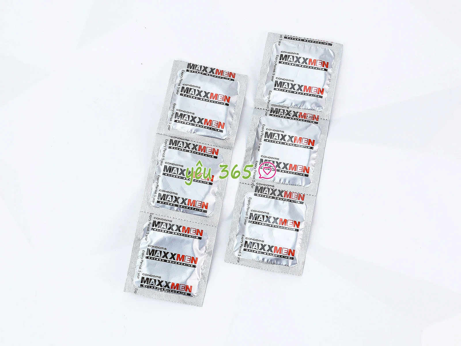 Bao Cao Su Love Kiss MaxxMen 6in1 hương dâu, gân gai giúp tăng khoái cảm, hỗ trợ kéo dài thời gian